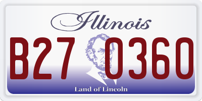IL license plate B270360