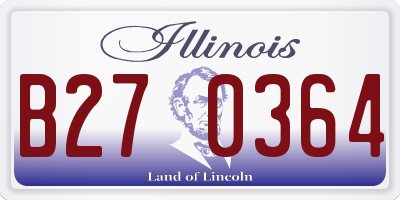 IL license plate B270364
