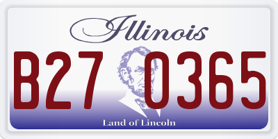 IL license plate B270365