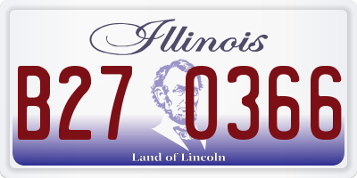 IL license plate B270366