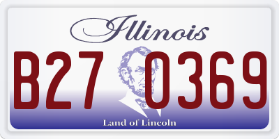 IL license plate B270369