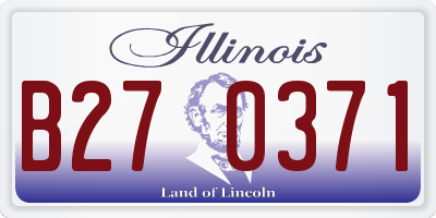 IL license plate B270371
