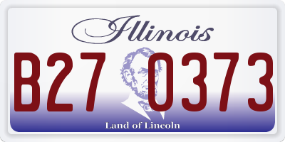 IL license plate B270373