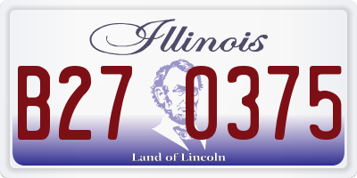 IL license plate B270375