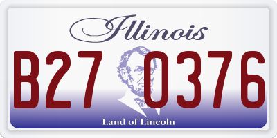 IL license plate B270376