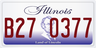 IL license plate B270377