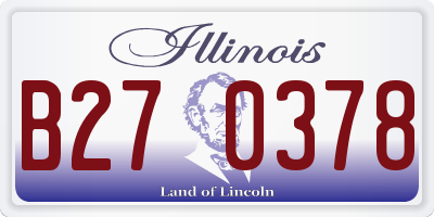 IL license plate B270378