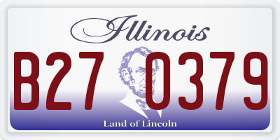 IL license plate B270379