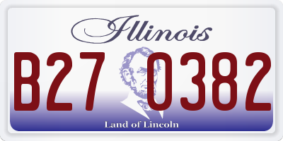 IL license plate B270382