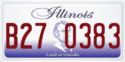 IL license plate B270383