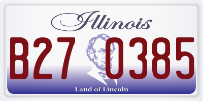 IL license plate B270385