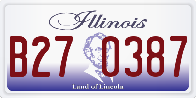 IL license plate B270387