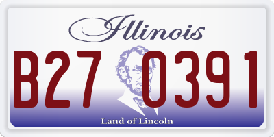 IL license plate B270391