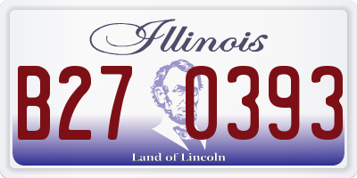 IL license plate B270393
