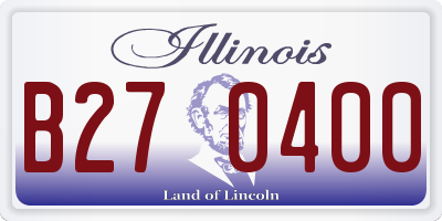 IL license plate B270400