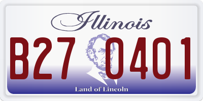 IL license plate B270401