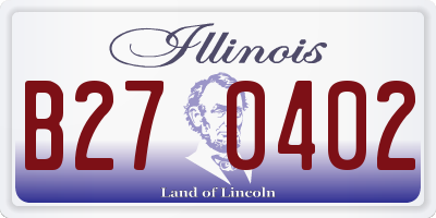 IL license plate B270402