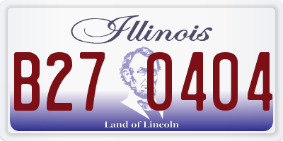 IL license plate B270404