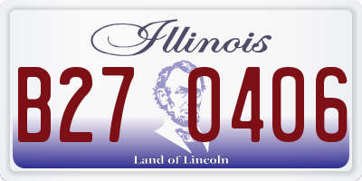 IL license plate B270406