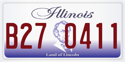 IL license plate B270411
