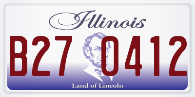 IL license plate B270412