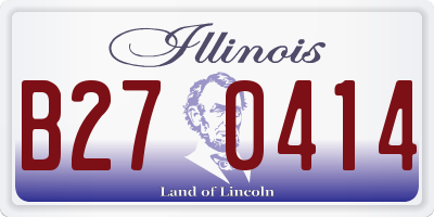 IL license plate B270414
