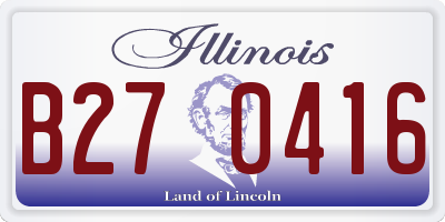 IL license plate B270416