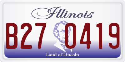 IL license plate B270419