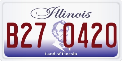 IL license plate B270420