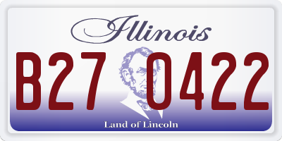 IL license plate B270422