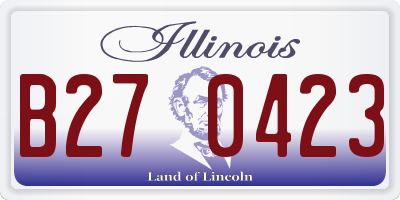 IL license plate B270423