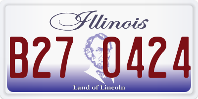 IL license plate B270424