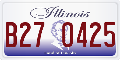 IL license plate B270425