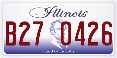 IL license plate B270426