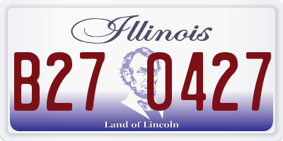 IL license plate B270427