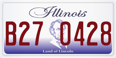 IL license plate B270428