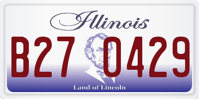 IL license plate B270429