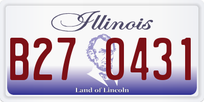 IL license plate B270431