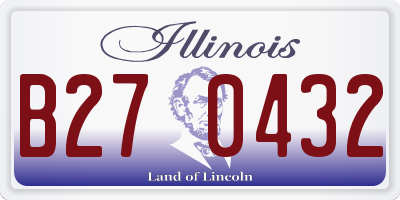 IL license plate B270432