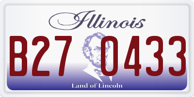 IL license plate B270433