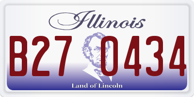 IL license plate B270434