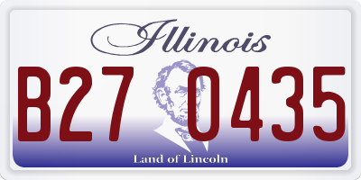 IL license plate B270435
