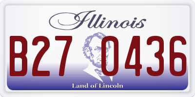 IL license plate B270436