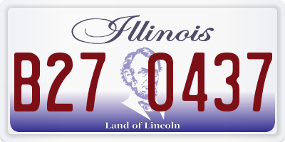 IL license plate B270437