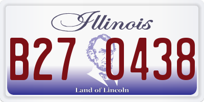 IL license plate B270438