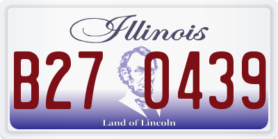 IL license plate B270439