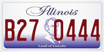 IL license plate B270444