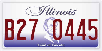 IL license plate B270445