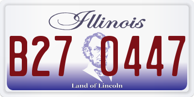 IL license plate B270447