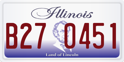 IL license plate B270451